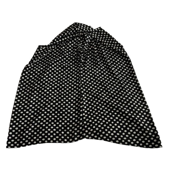 everleigh Women' Medium Black & White Polka Dot Pullover Short Sleeve Blouse Top - Picture 7 of 11